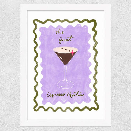 EAS-CCG-00032 Grade-C0 East End Prints East End Prints Espresso by Emmy Lupin Studio 40x50 White Framed Art Print RRP £85.00