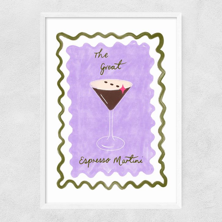 EAS-CCG-00032 Grade-C0 East End Prints East End Prints Espresso by Emmy Lupin Studio 40x50 White Framed Art Print RRP £85.00