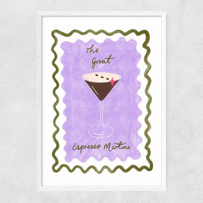 EAS-CCG-00032 Grade-C0 East End Prints East End Prints Espresso by Emmy Lupin Studio 40x50 White Framed Art Print RRP £85.00