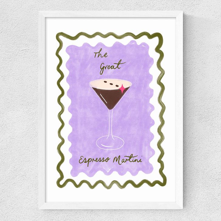 EAS-CCG-00032 Grade-C0 East End Prints East End Prints Espresso by Emmy Lupin Studio 40x50 White Framed Art Print RRP £85.00