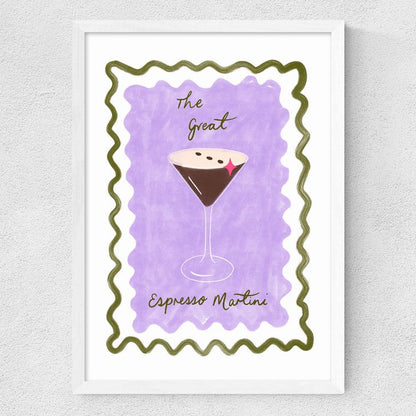 EAS-CCG-00032 Grade-C0 East End Prints East End Prints Espresso by Emmy Lupin Studio 40x50 White Framed Art Print RRP £85.00
