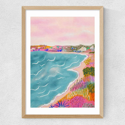 EAS-CCG-00039 Grade-C0 East End Prints East End Prints Seascape by Kartika Paramita Studio 40x50 Oak Framed Art Print RRP £85.00