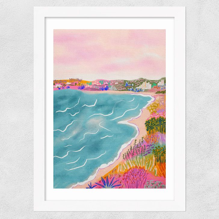 EAS-CCG-00039 Grade-C0 East End Prints East End Prints Seascape by Kartika Paramita Studio 40x50 Oak Framed Art Print RRP £85.00
