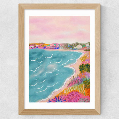 EAS-CCG-00039 Grade-C0 East End Prints East End Prints Seascape by Kartika Paramita Studio 40x50 Oak Framed Art Print RRP £85.00