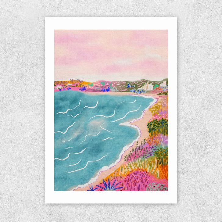 EAS-CCG-00039 Grade-C0 East End Prints East End Prints Seascape by Kartika Paramita Studio 40x50 Oak Framed Art Print RRP £85.00
