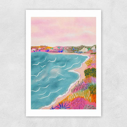 EAS-CCG-00039 Grade-C0 East End Prints East End Prints Seascape by Kartika Paramita Studio 40x50 Oak Framed Art Print RRP £85.00