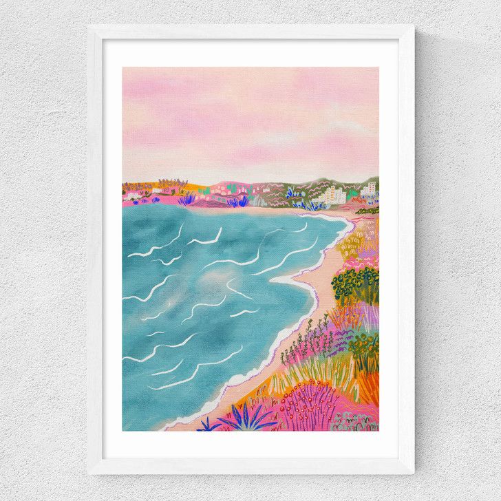 EAS-CCG-00039 Grade-C0 East End Prints East End Prints Seascape by Kartika Paramita Studio 40x50 Oak Framed Art Print RRP £85.00