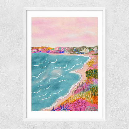 EAS-CCG-00039 Grade-C0 East End Prints East End Prints Seascape by Kartika Paramita Studio 40x50 Oak Framed Art Print RRP £85.00