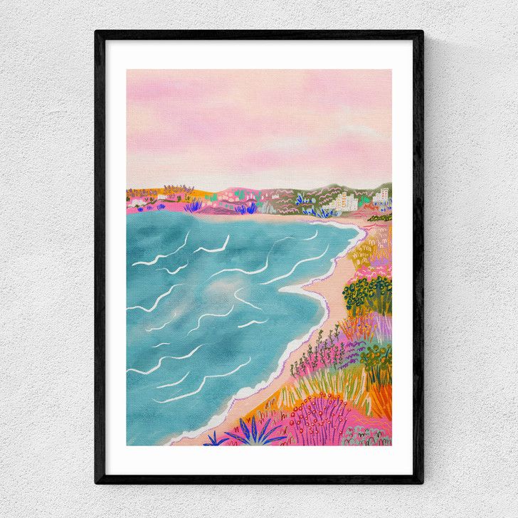 EAS-CCG-00039 Grade-C0 East End Prints East End Prints Seascape by Kartika Paramita Studio 40x50 Oak Framed Art Print RRP £85.00