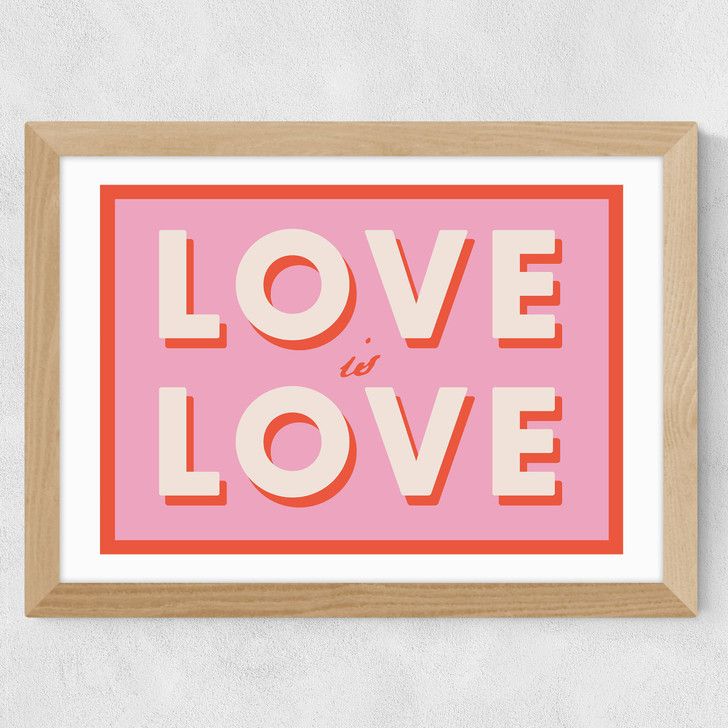 EAS-CCG-00044 Grade-C0 East End Prints East End Prints Love Is Love by Studio Eleni 40x50 White Framed Art Print RRP £85.00