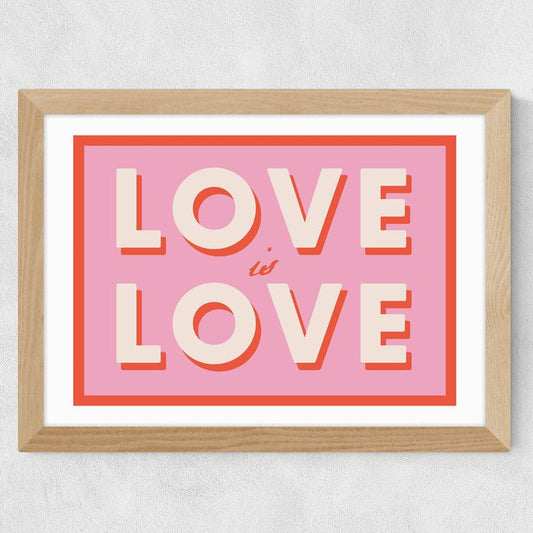 EAS-CCG-00044 Grade-C0 East End Prints East End Prints Love Is Love by Studio Eleni 40x50 White Framed Art Print RRP £85.00