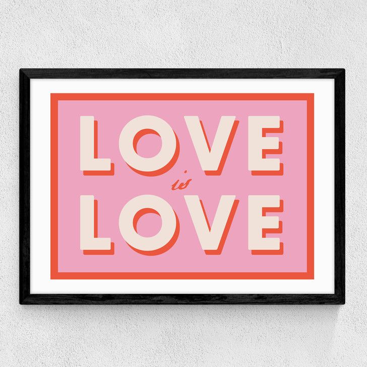 EAS-CCG-00044 Grade-C0 East End Prints East End Prints Love Is Love by Studio Eleni 40x50 White Framed Art Print RRP £85.00