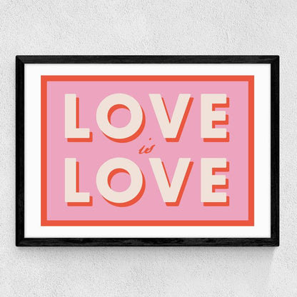 EAS-CCG-00044 Grade-C0 East End Prints East End Prints Love Is Love by Studio Eleni 40x50 White Framed Art Print RRP £85.00