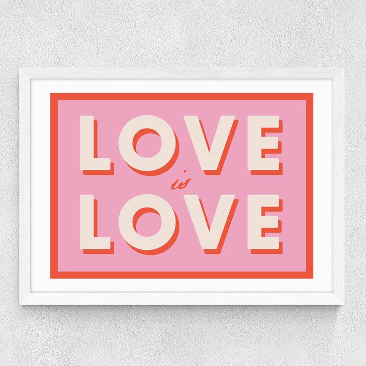 EAS-CCG-00044 Grade-C0 East End Prints East End Prints Love Is Love by Studio Eleni 40x50 White Framed Art Print RRP £85.00