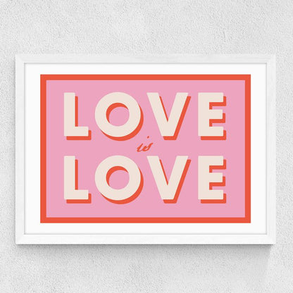 EAS-CCG-00044 Grade-C0 East End Prints East End Prints Love Is Love by Studio Eleni 40x50 White Framed Art Print RRP £85.00