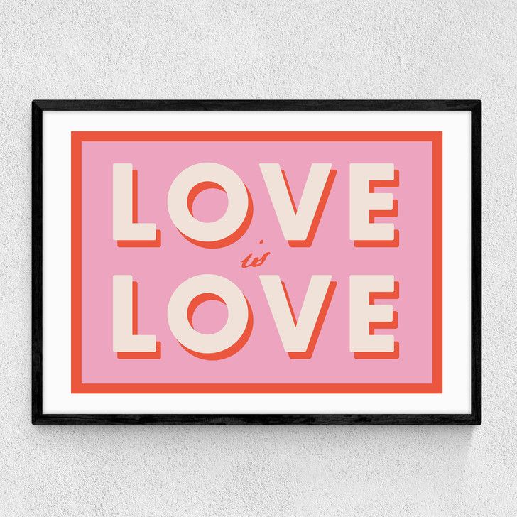 EAS-CCG-00044 Grade-C0 East End Prints East End Prints Love Is Love by Studio Eleni 40x50 White Framed Art Print RRP £85.00