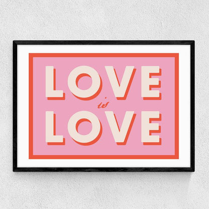 EAS-CCG-00044 Grade-C0 East End Prints East End Prints Love Is Love by Studio Eleni 40x50 White Framed Art Print RRP £85.00