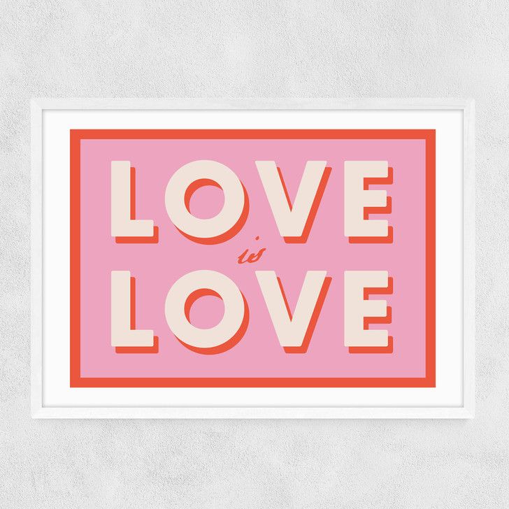EAS-CCG-00044 Grade-C0 East End Prints East End Prints Love Is Love by Studio Eleni 40x50 White Framed Art Print RRP £85.00