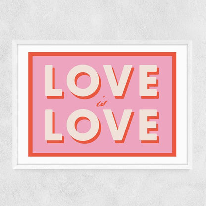 EAS-CCG-00044 Grade-C0 East End Prints East End Prints Love Is Love by Studio Eleni 40x50 White Framed Art Print RRP £85.00