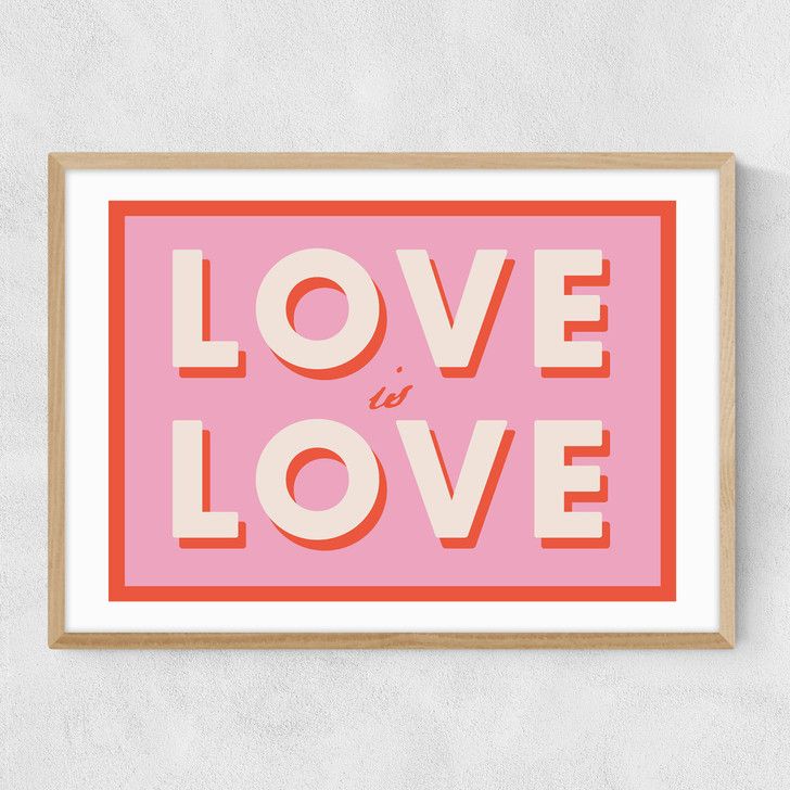EAS-CCG-00044 Grade-C0 East End Prints East End Prints Love Is Love by Studio Eleni 40x50 White Framed Art Print RRP £85.00