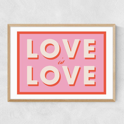 EAS-CCG-00044 Grade-C0 East End Prints East End Prints Love Is Love by Studio Eleni 40x50 White Framed Art Print RRP £85.00