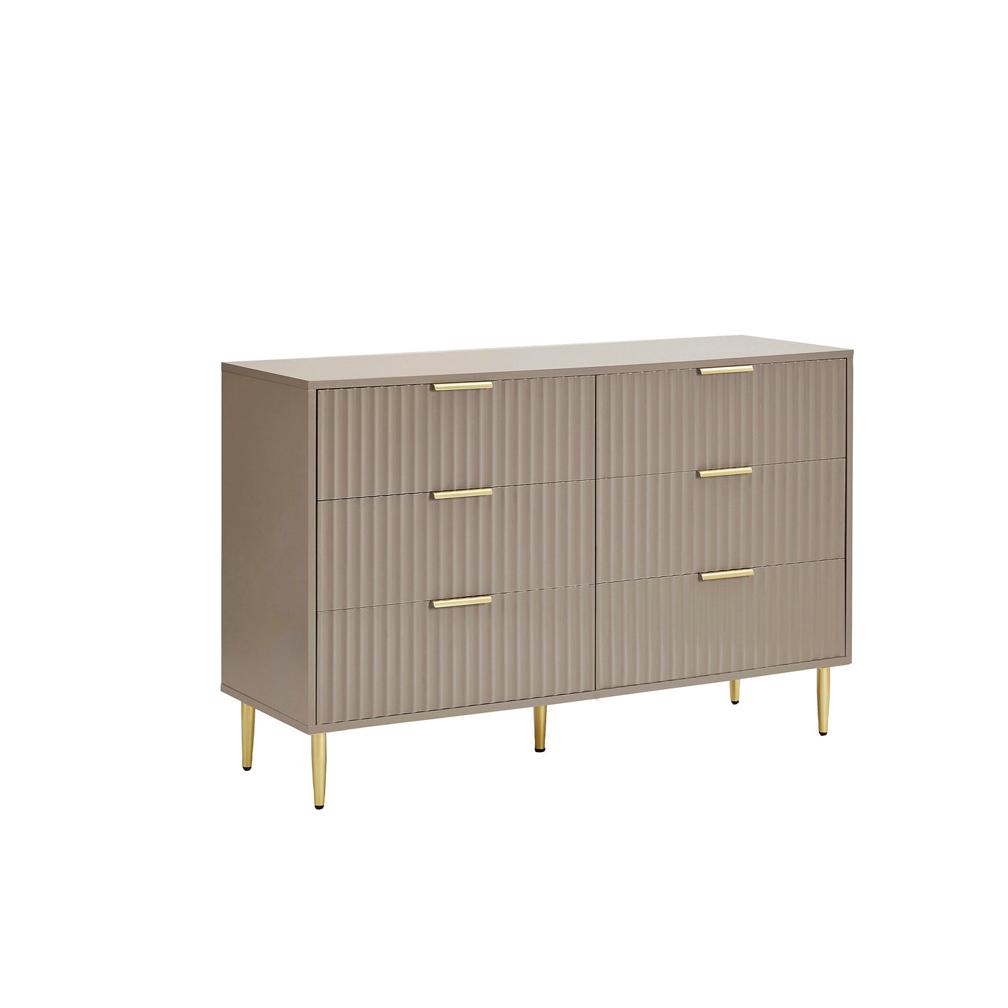 DUS-CC2-04768 Grade-C1 Dusk Evie 6 Drawer Chest - Taupe RRP £207.00