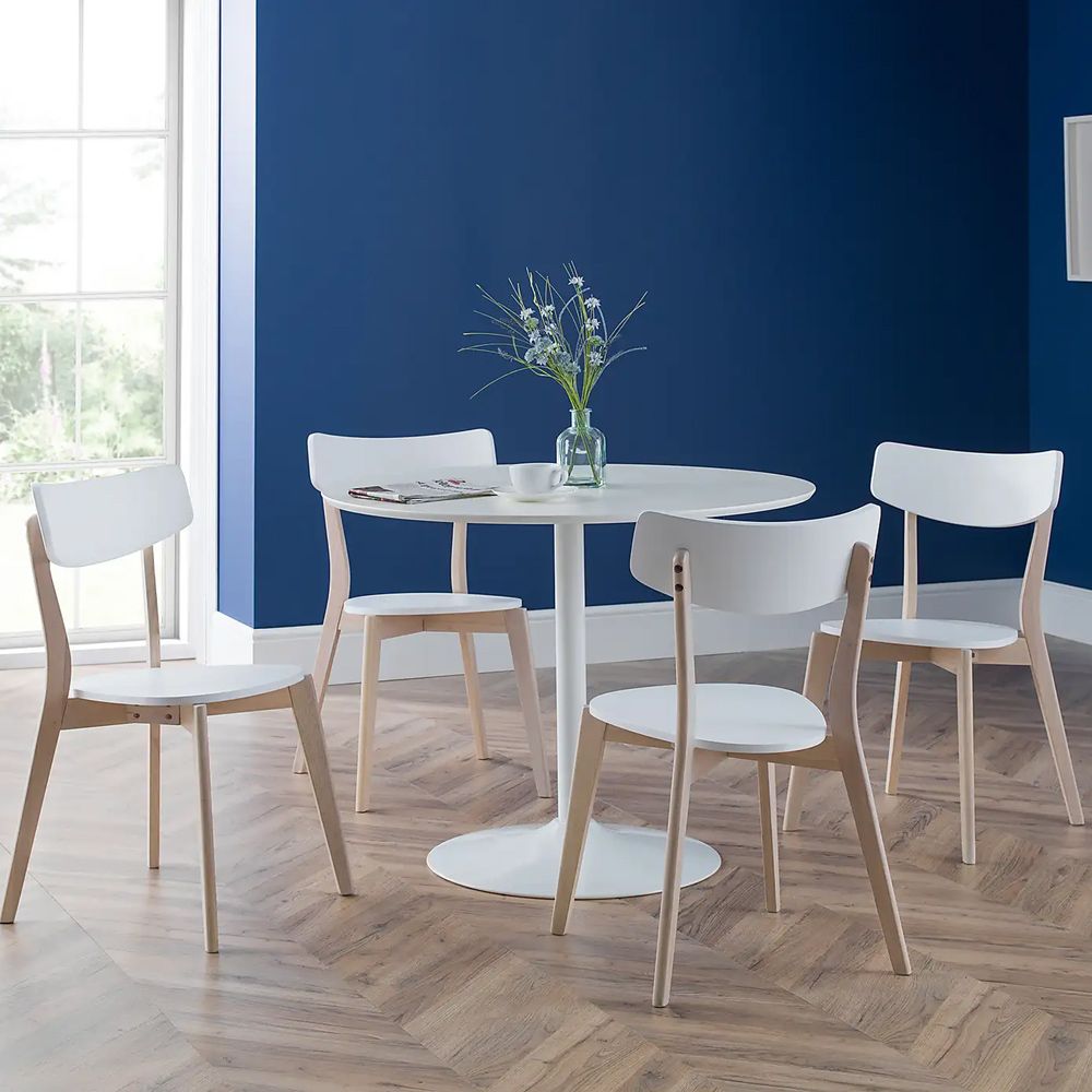 FIK-NEW-00056 Grade-C0 Fika Interiors Habitat Lance Dining Table White RRP £175.00