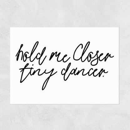 EAS-CCG-00049 Grade-C0 East End Prints Hold Me Closer by Honeymoon Hotel 60x80 Black Framed Art Print RRP £160.00