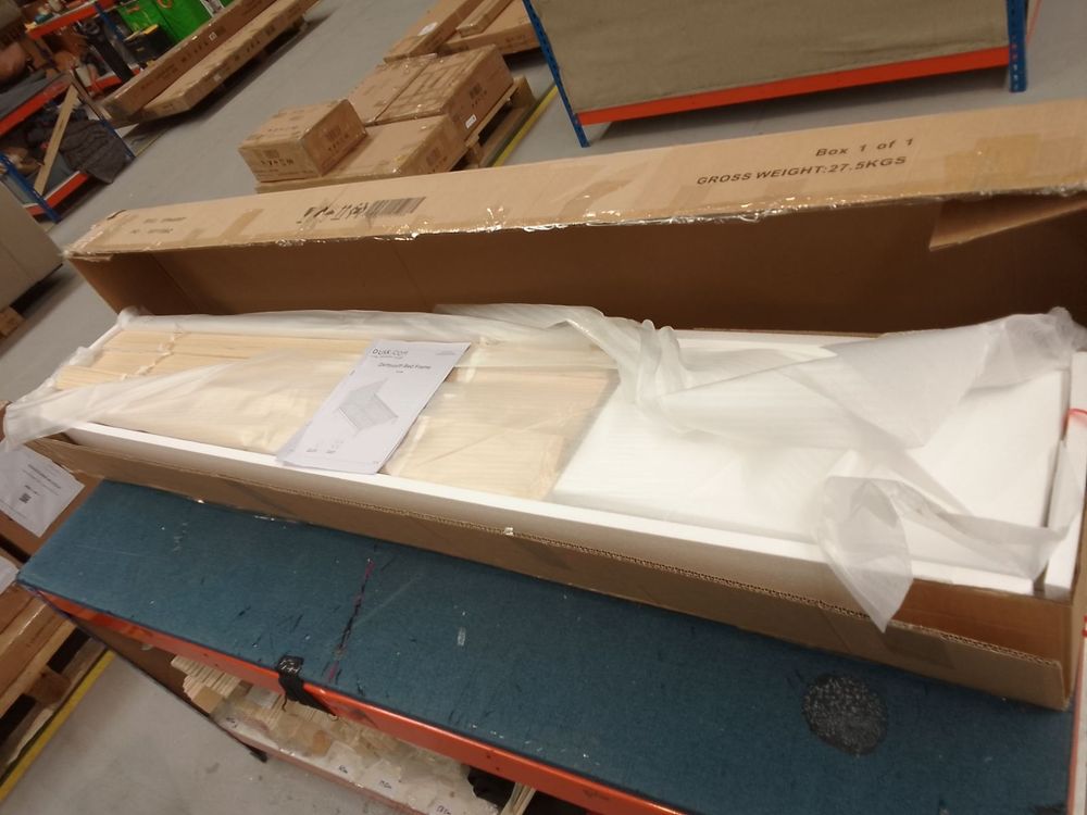 DUS-CC2-03285 Grade-C3 Dusk Dartmouth Bed Frame - Taupe - Double RRP £199.00