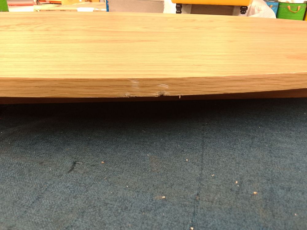 DUS-CC2-04470 Grade-BER Dusk Heidi Solid Oak Oval Coffee Table - Light Wood RRP £209.00