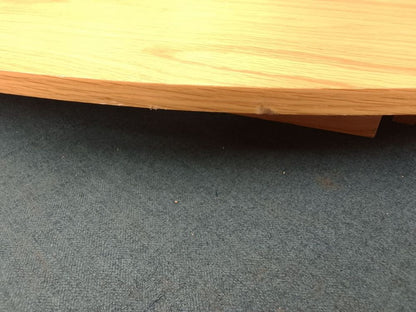 DUS-CC2-04470 Grade-BER Dusk Heidi Solid Oak Oval Coffee Table - Light Wood RRP £209.00