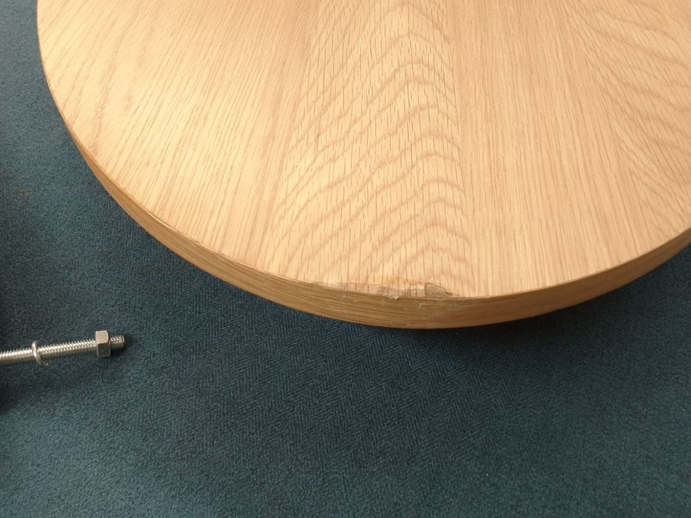 DUS-CC2-04470 Grade-BER Dusk Heidi Solid Oak Oval Coffee Table - Light Wood RRP £209.00