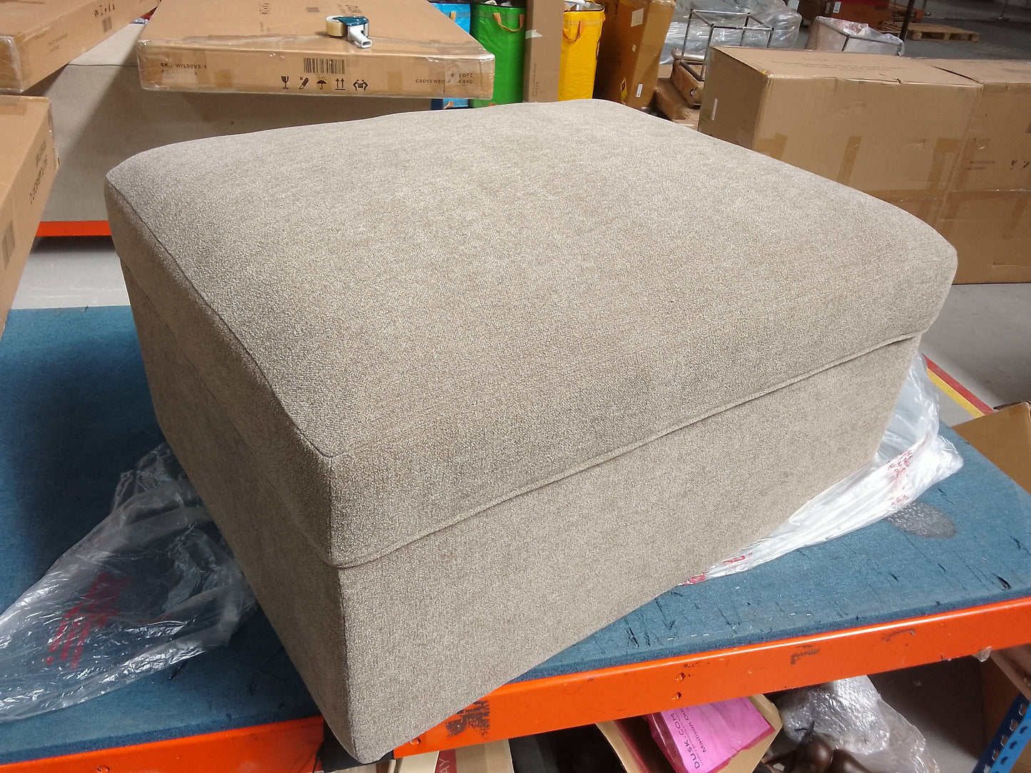 DUS-CC2-05080 Grade-B Dusk Antalya Pouffe Chenille Mushroom RRP £179.00