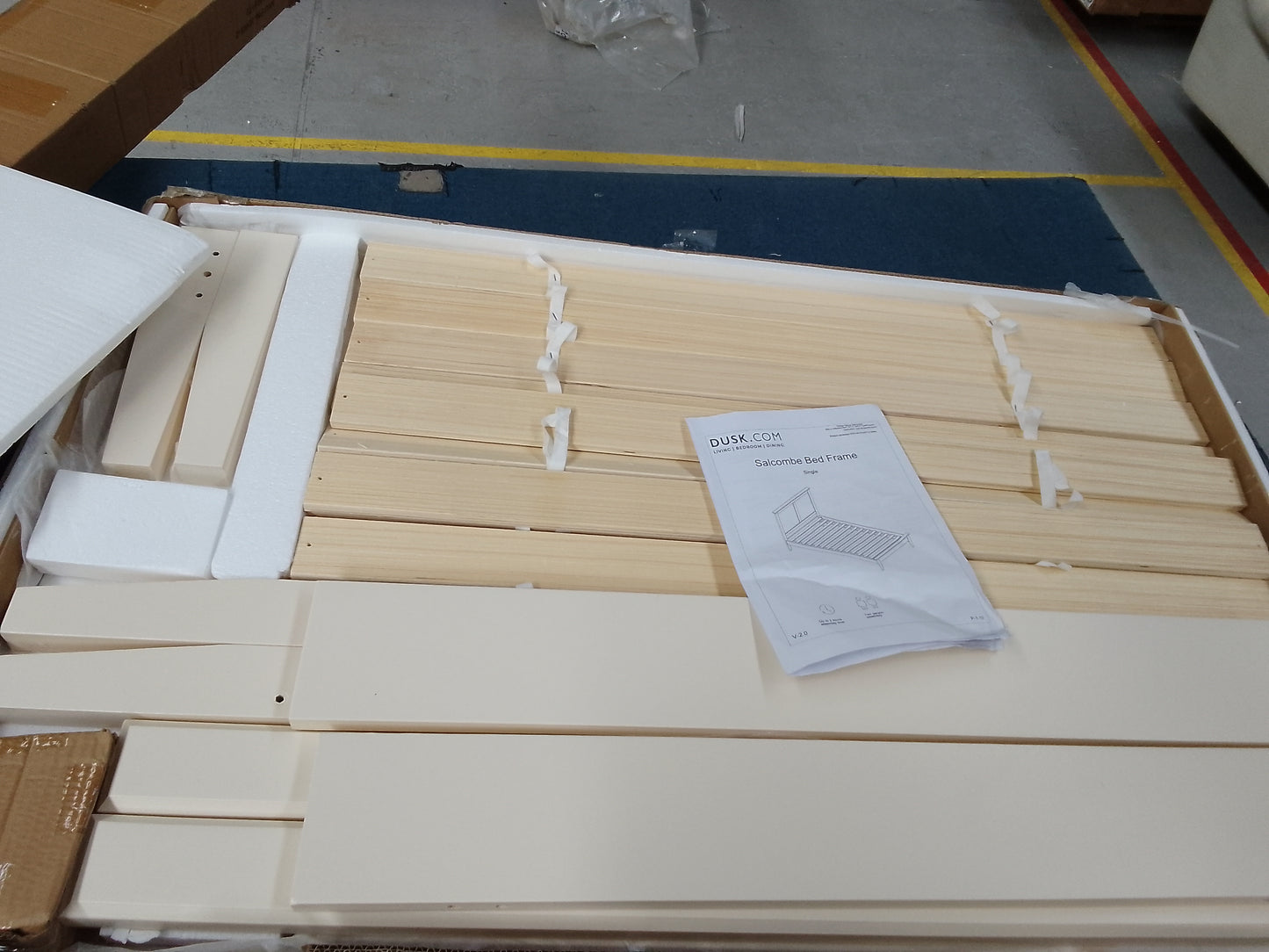 DUS-CC2-05020 Grade-B Dusk Salcombe Single Bed Frame - Stone RRP £179.00