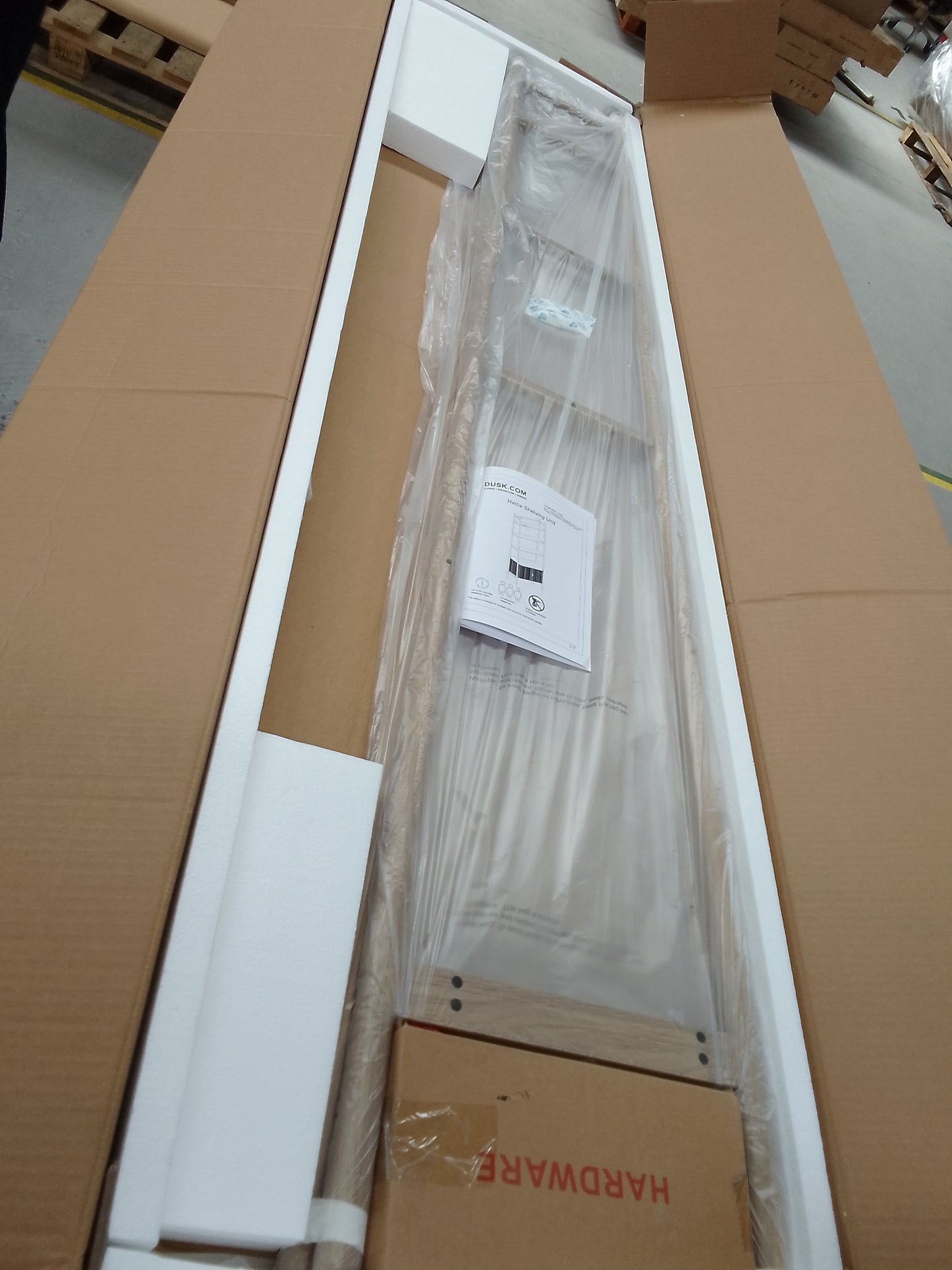 DUS-CC2-04062 Grade-B Dusk Hattie Shelving Unit - Light Wood RRP £249.00