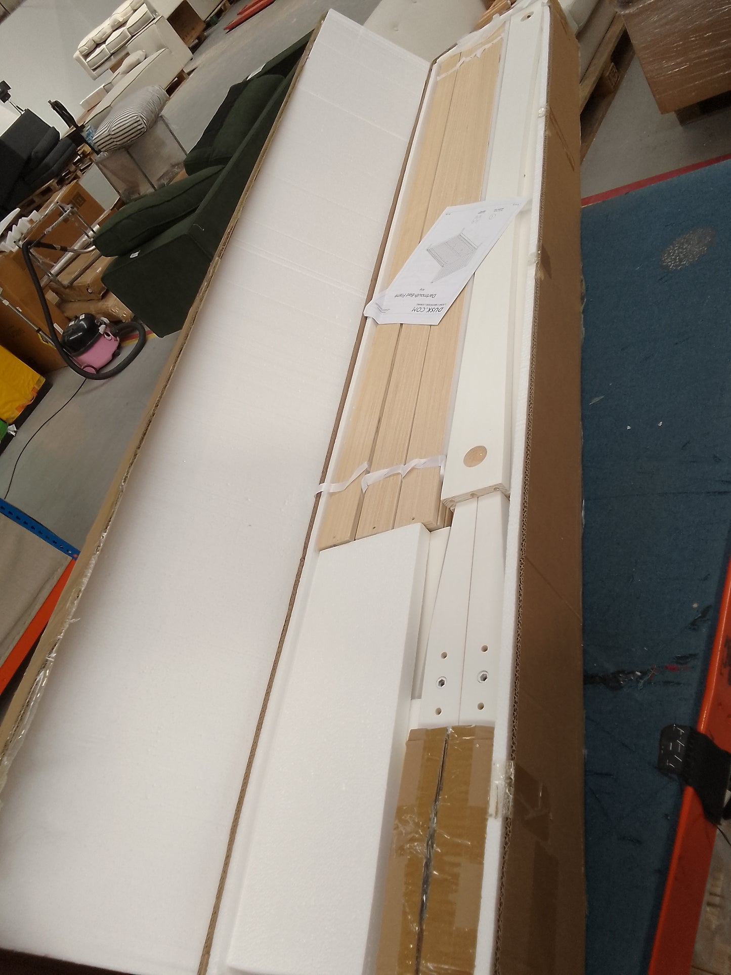 DUS-CC2-04611 Grade-B Dusk Dartmouth King Size Bed Frame - White RRP £219.00