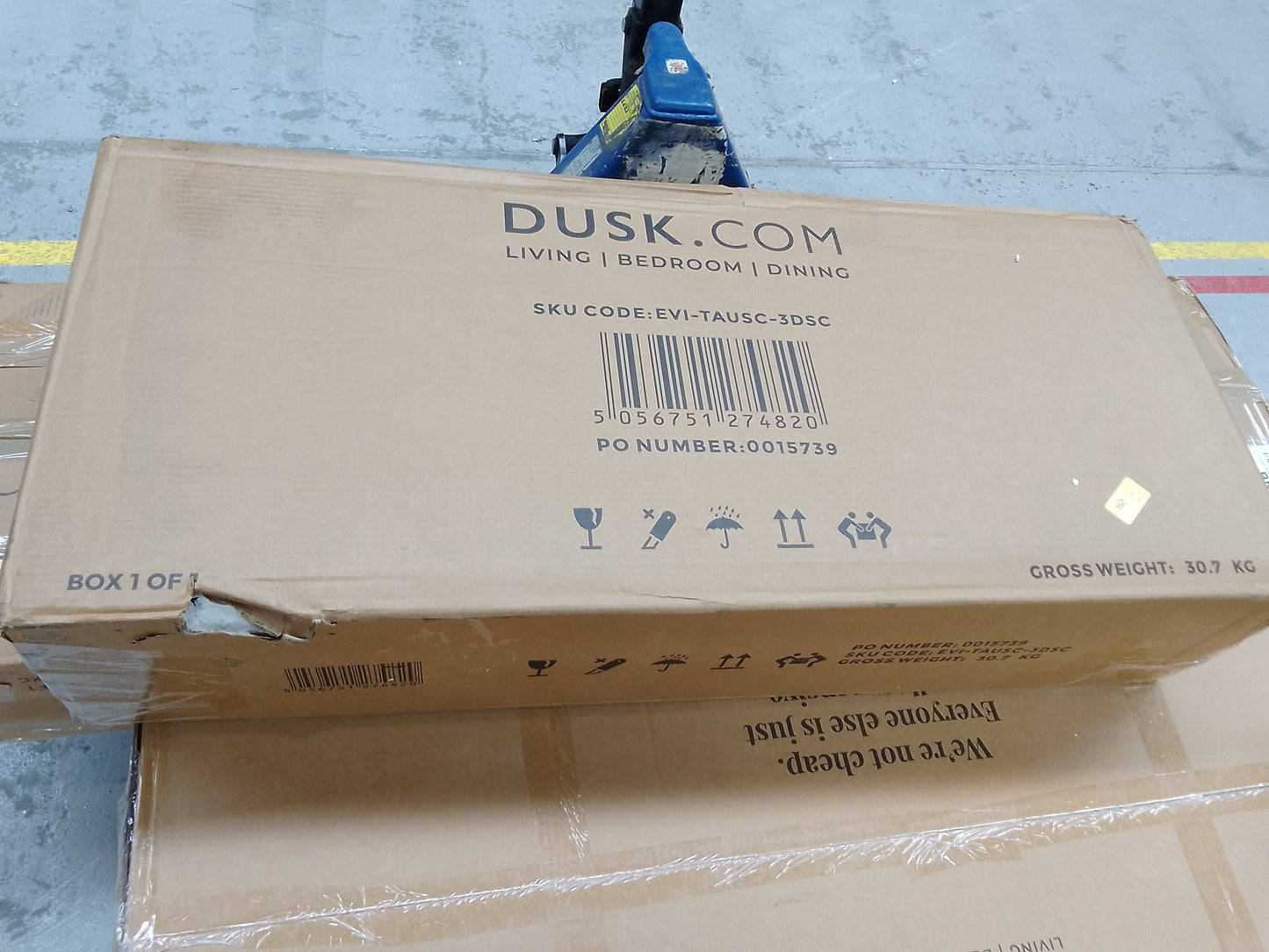 DUS-CC2-05095 Grade-B Dusk Evie 3 Drawer Chest - Taupe RRP £179.00