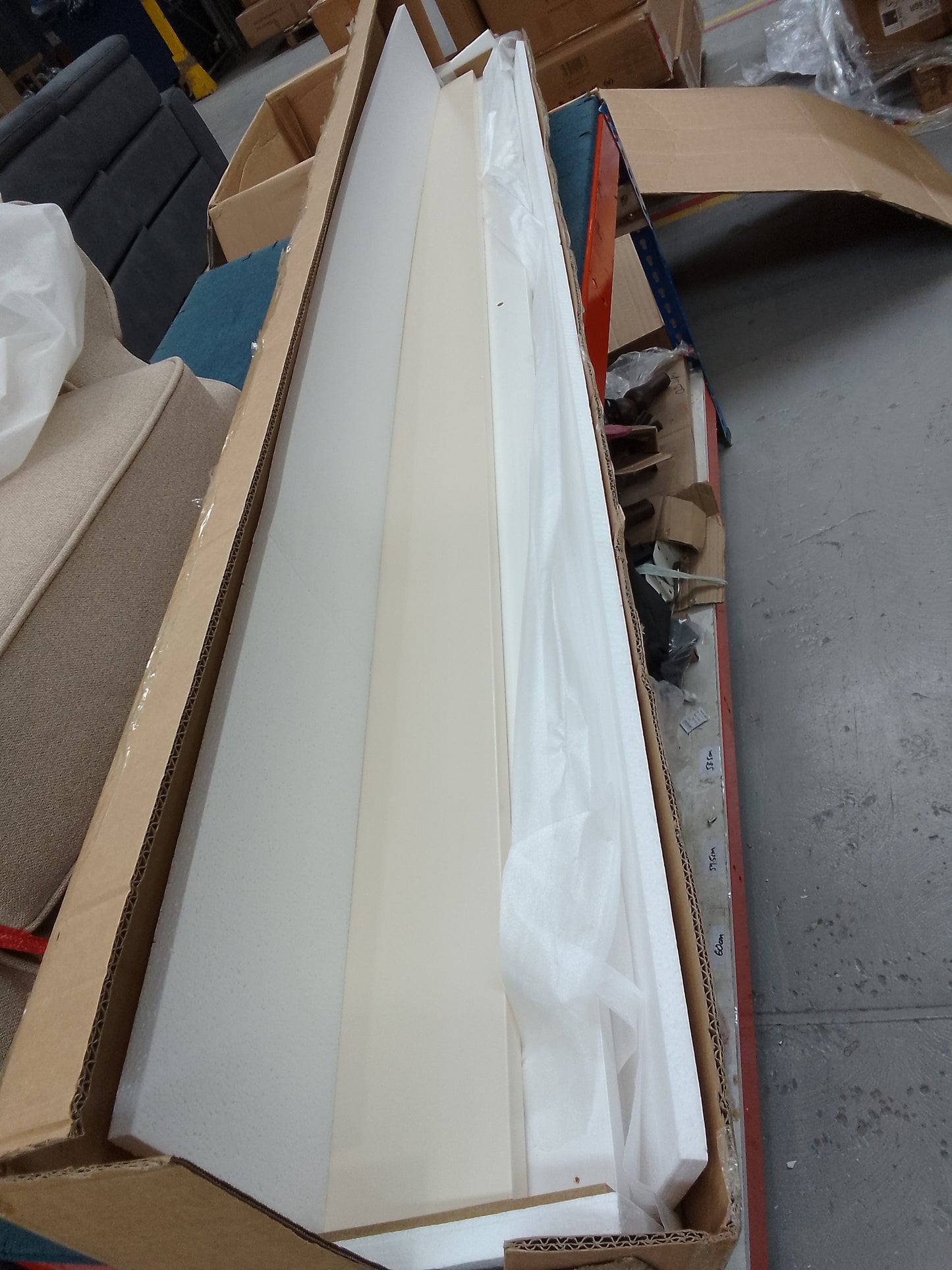 DUS-CC2-05276 Grade-B Dusk Salcombe Wooden Bed Frame King Size in Stone RRP £239.00