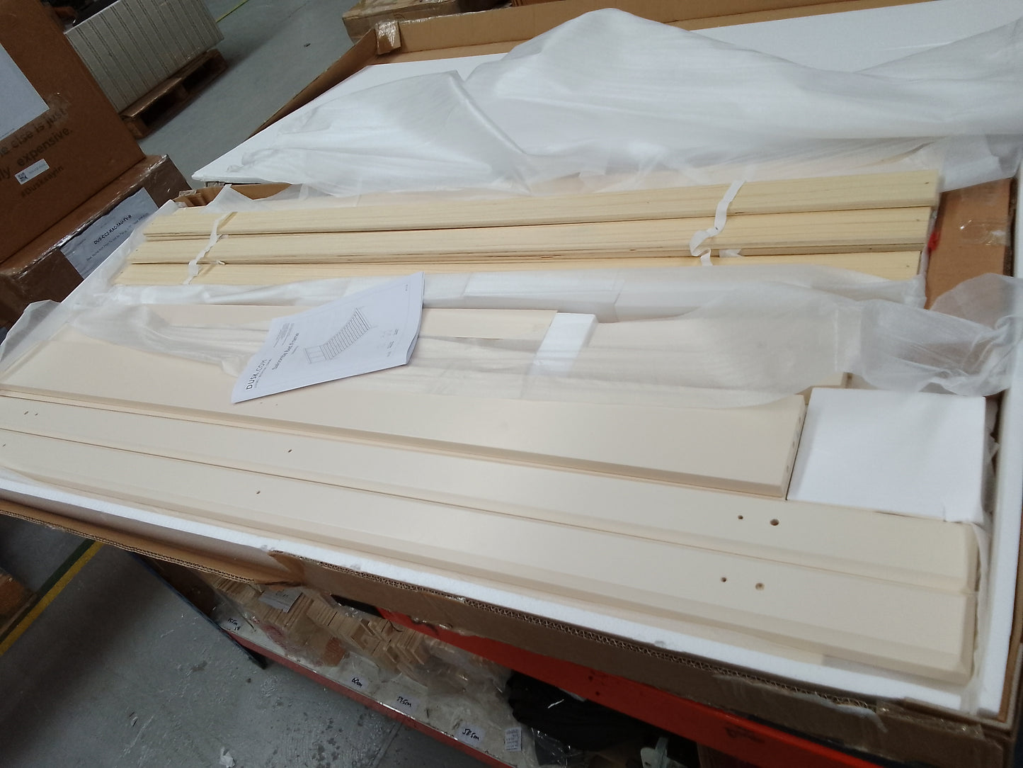 DUS-CC2-05276 Grade-B Dusk Salcombe Wooden Bed Frame King Size in Stone RRP £239.00