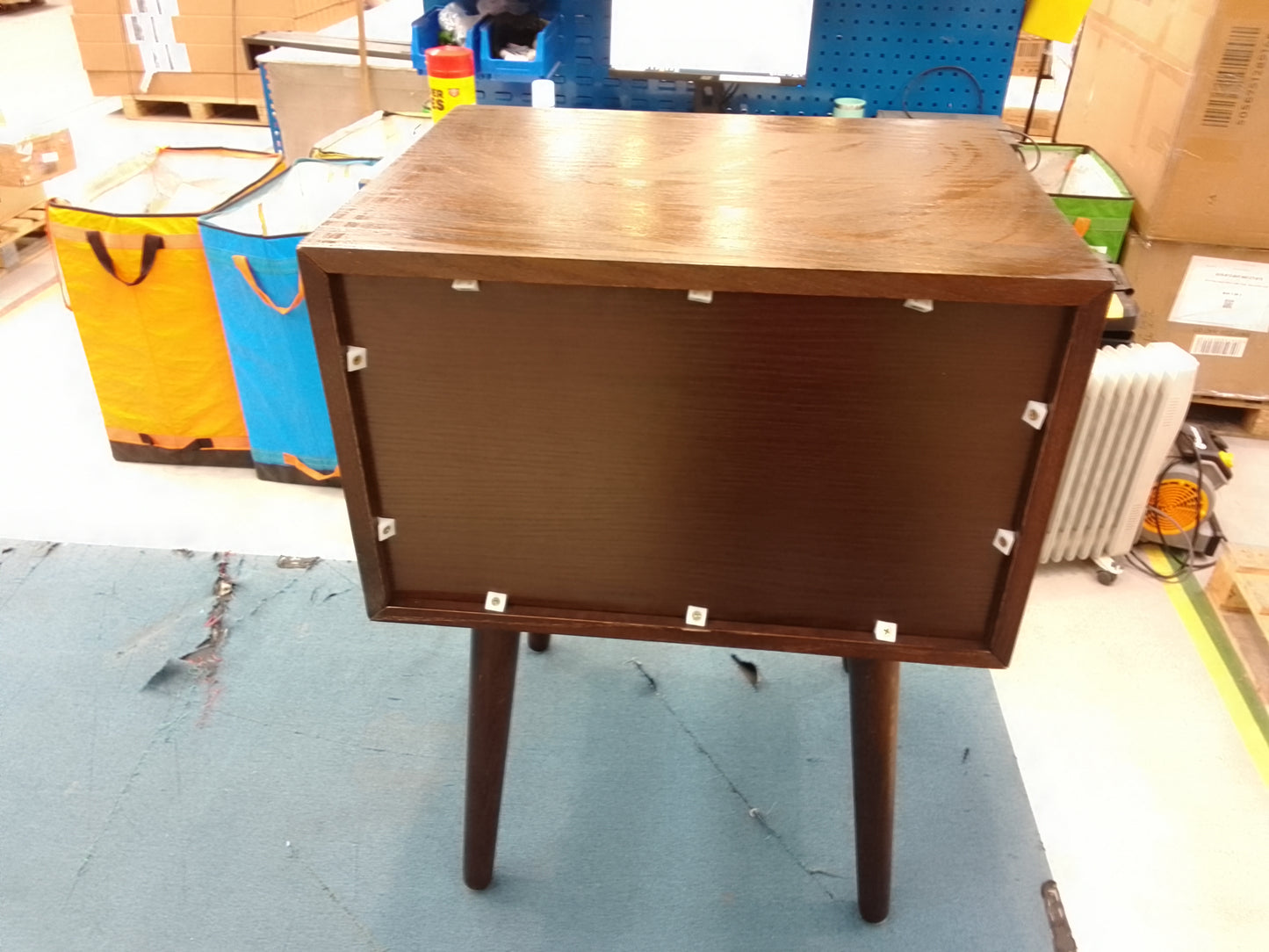 DUS-CC2-05317 Grade-B Dusk Heidi Oak 2 Drawer Bedside Table - Walnut RRP £139.00