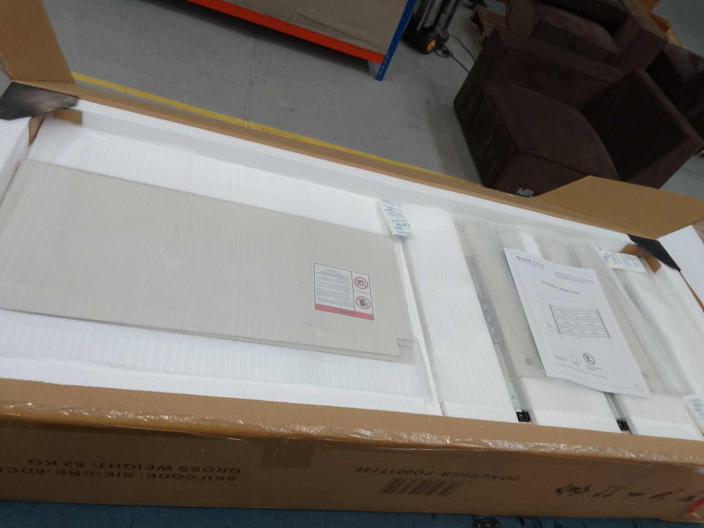 DUS-CC2-05951 Grade-B Dusk Sienna 6 Drawer Chest - Cream RRP £259.00