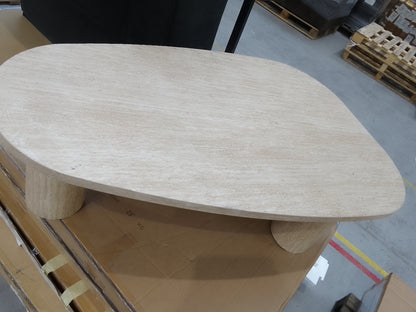 DUS-CC2-06232 Grade-B Dusk Azra Nesting Coffee Tables - Travertine Marble Effect RRP £199.00