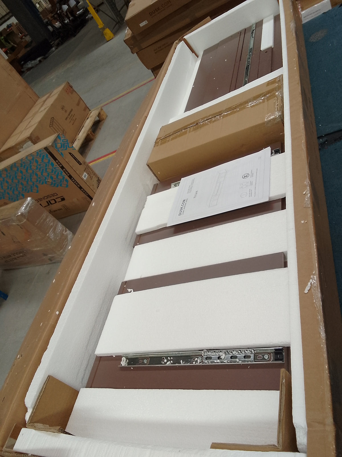DUS-CC2-06087 Grade-B Dusk Rachel Arch Front Tv Unit for TVs up to 75" - Mocha RRP £189.00