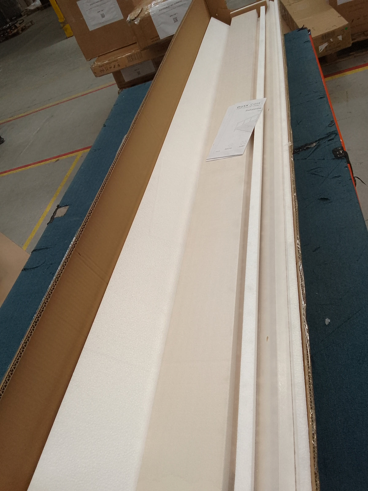 DUS-CC2-08070 Grade-B Dusk Salcombe Wooden Bed Frame King Size in Stone RRP £239.00