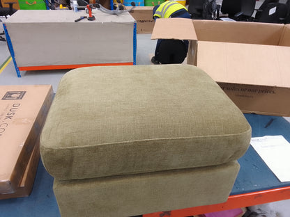 DUS-CC2-08344 Grade-B Dusk Small Seville Compact Pouffe - Chenille Olive RRP £149.00