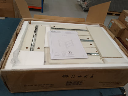 DUS-CC2-09021 Grade-B Dusk Poppy 2 Drawer Bedside Table - Cream RRP £89.00
