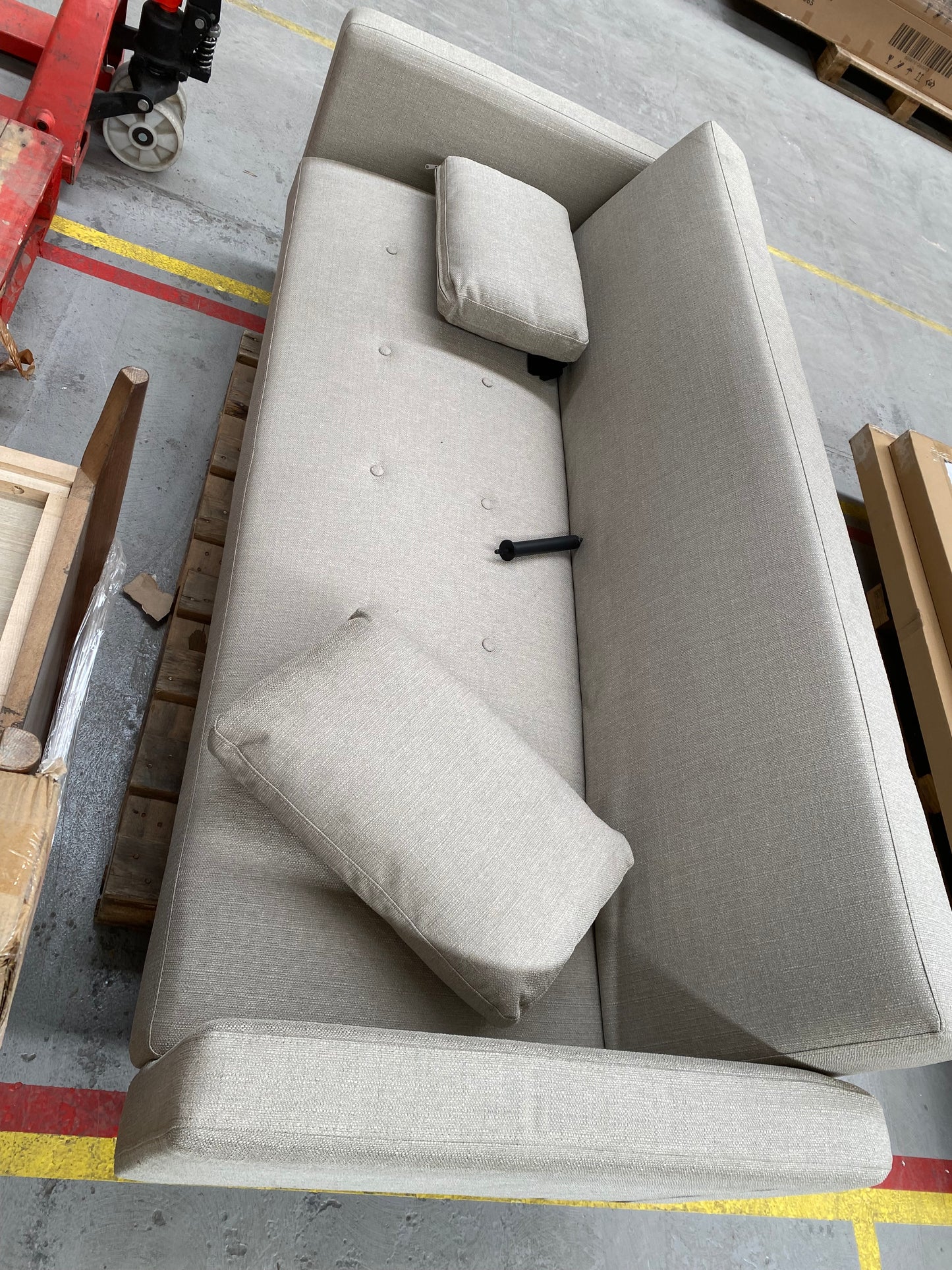 DUS-CC2-04154 Grade-C3 Dusk Hudson Click Clack Sofa Bed - Stone Grey RRP £339.00