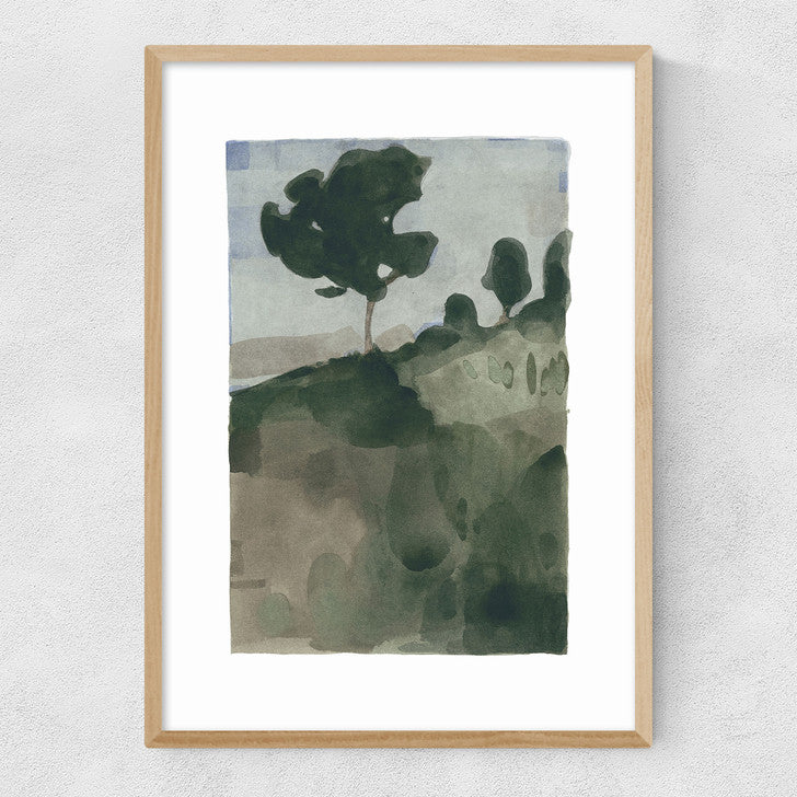 EAS-CCG-00054 Grade-C0 East End Prints The Slope II by Jörgen Hansson 60x80 Oak Framed Art Print RRP £160.00