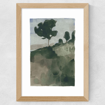 EAS-CCG-00054 Grade-C0 East End Prints The Slope II by Jörgen Hansson 60x80 Oak Framed Art Print RRP £160.00
