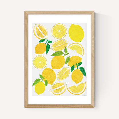 EAS-CCG-00070 Grade-C0 East End Prints East End Prints Lemon Harvest by Leanne Simpson 25x30 Oak Framed Art Print RRP £50.00